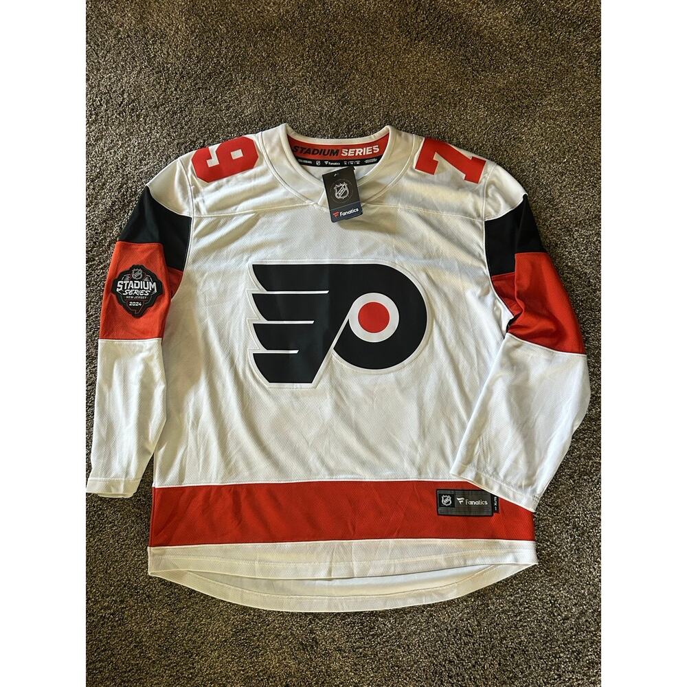 Carter Hart #79 Philadelphia Flyers Fanatics XL White Stadium Series Jersey(NWT)